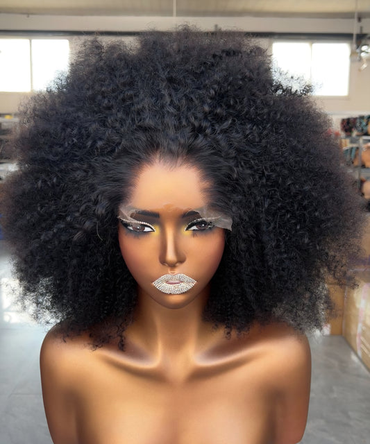 Moira Hair 100% Human Hair - BECKY FRO 5x5 HD Lace 180 density 14"