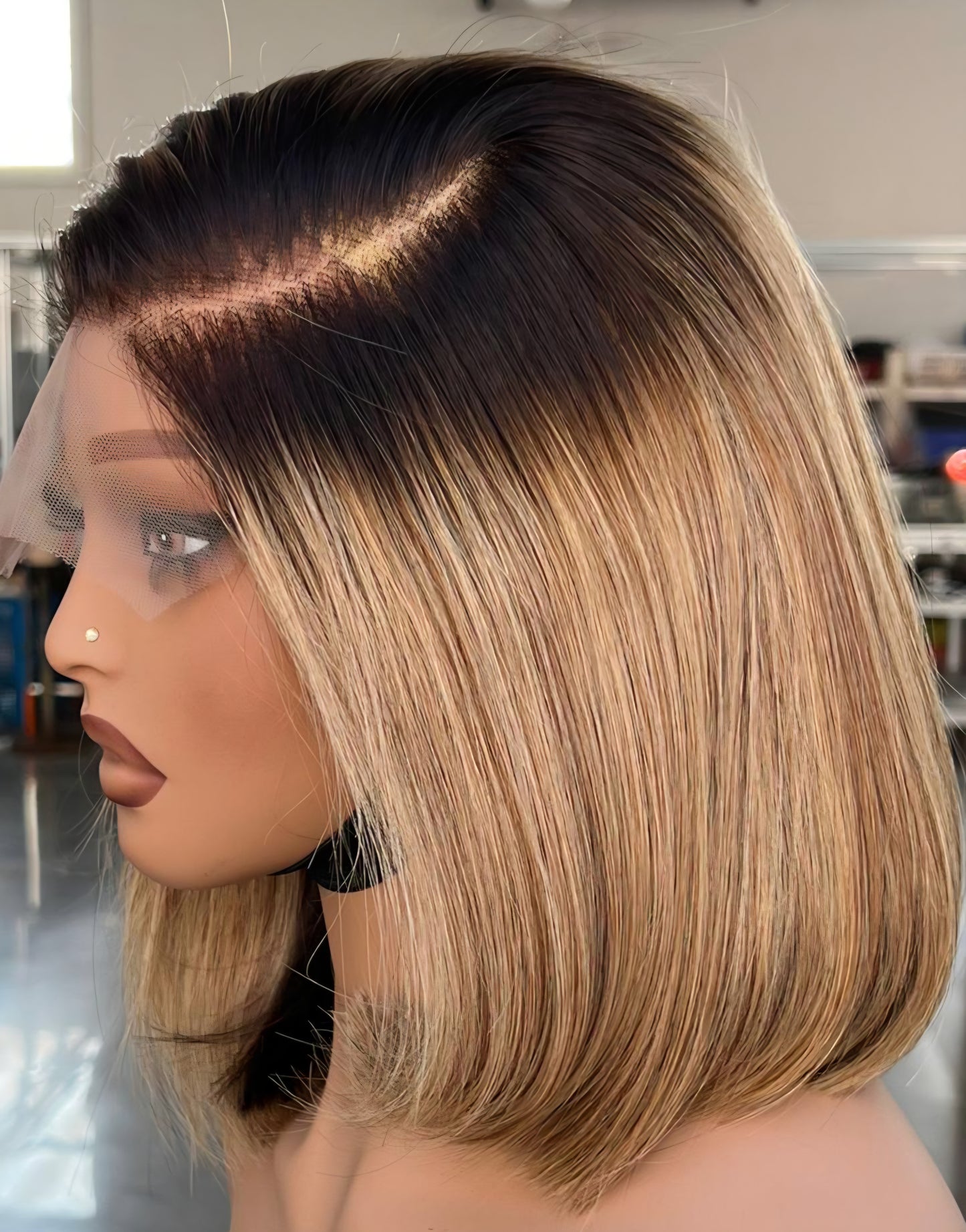 Moira Hair 100% Human Hair Blonde Girl Straight - KERAN 5x5 HD Lace 250 density 8"