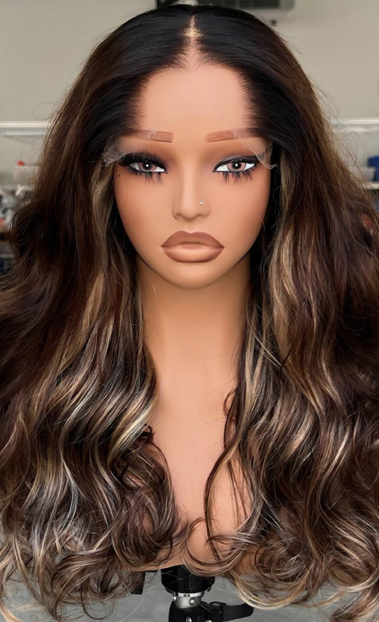 Moira Hair 100% Human Hair Beach Wave - FAITH 5x5 HD Lace 250 density 18"