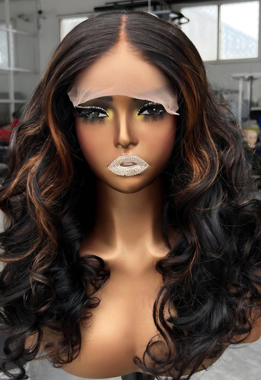 Moira Hair 100% Human Hair Wavey - KENYA 5x5 HD Lace 250 density 18"