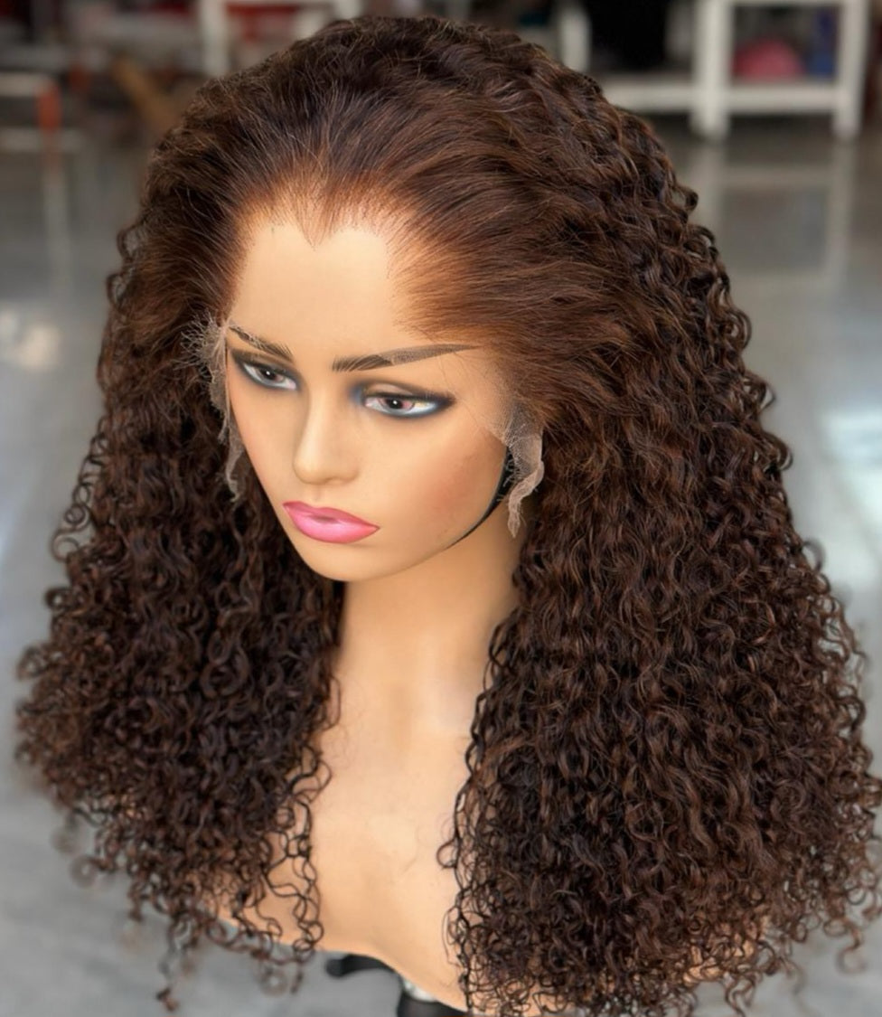 Moira Hair 100% Human Hair Jerry Curl - BEYONCE 23x4 HD Lace 250 density 22"