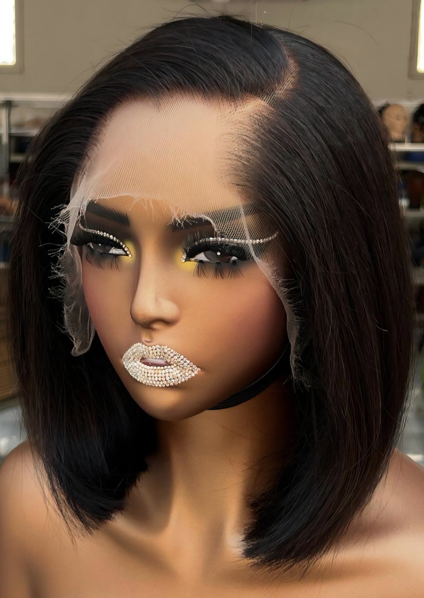 Moira Hair 100% Human Hair Bob Straight - PROFESSIONAL 13x4 HD Lace 180 density 8"