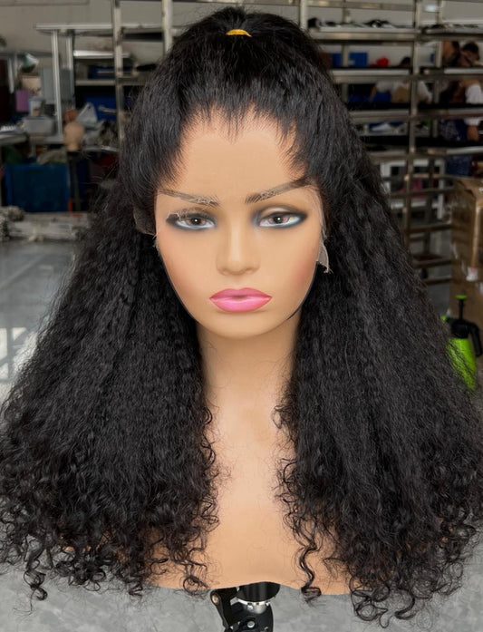 Moira Hair 100% Human Hair Kinky Straight - CYNTHIA 13x4 HD Lace 250 density 18"