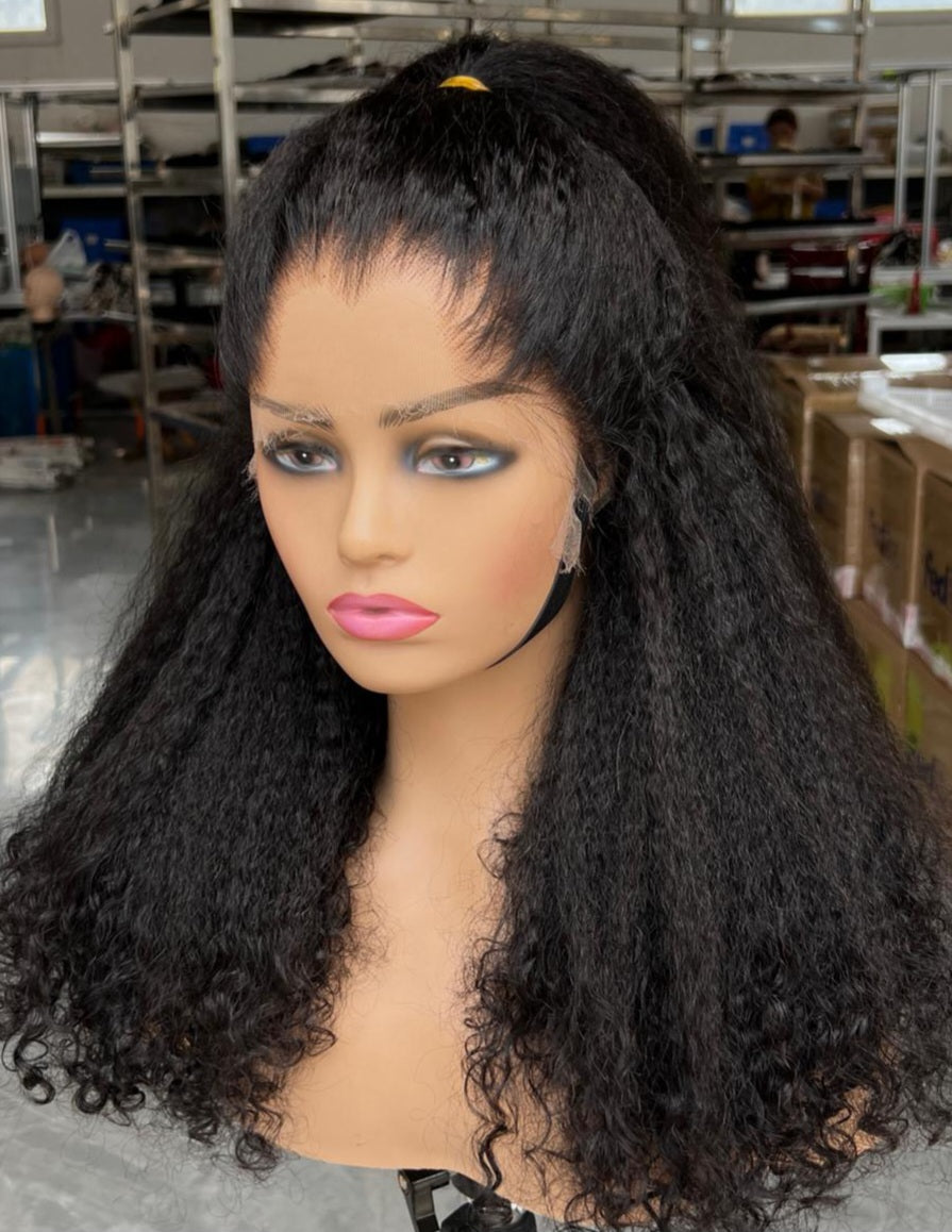 Moira Hair 100% Human Hair Kinky Straight - CYNTHIA 13x4 HD Lace 250 density 18"