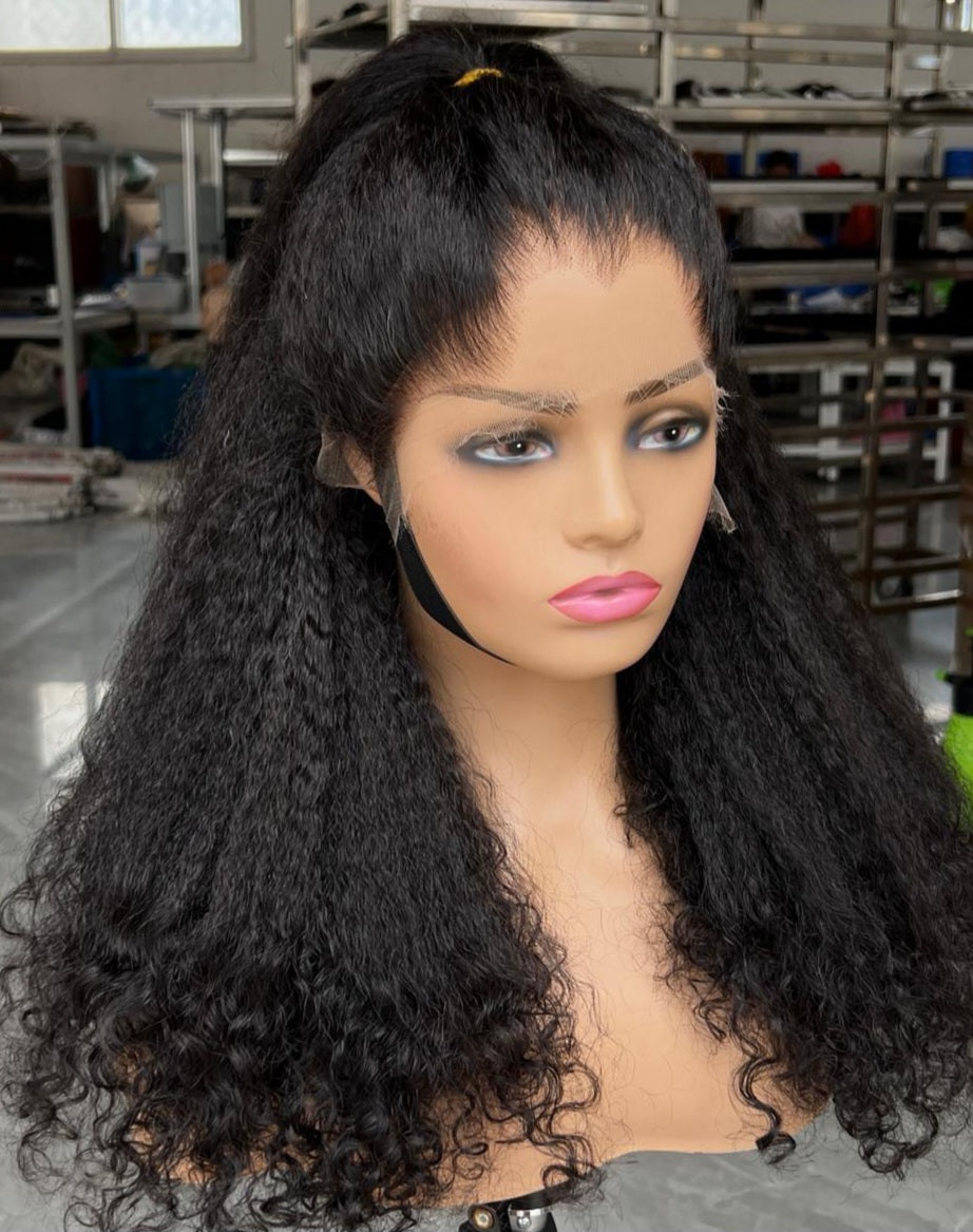 Moira Hair 100% Human Hair Kinky Straight - CYNTHIA 13x4 HD Lace 250 density 18"