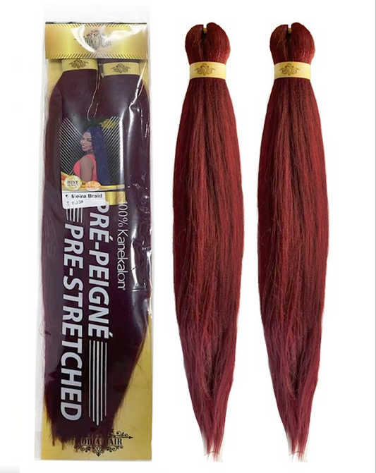PREMIUM QUALITY MOIRA HAIR Pre-Stretched Braiding Hair-100% Kanekalon.Itch-Free,Lightweight, Hot Water Set, 46"- 180g. (MOIRA_PS_bug#)